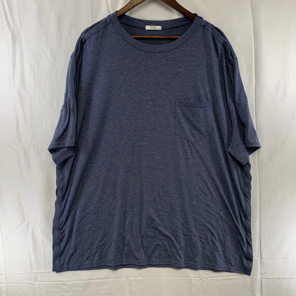 Deyeek Adaptive T-Shirt Mens XXXL Heather Blue Port Access Post Surgery Recovery